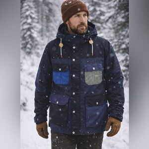 Poler Draft Jacket , Navy Blue, Water-resistant , Camping, Outdoors, Streetwear